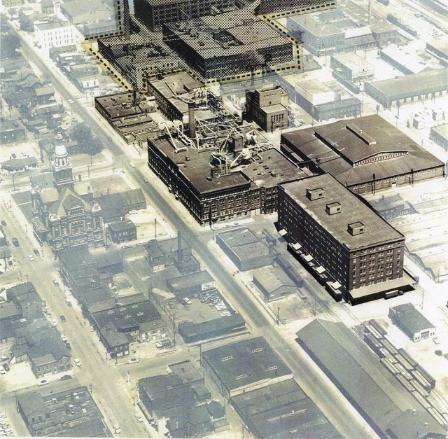 Farley & Loetscher buildings in the 1950s