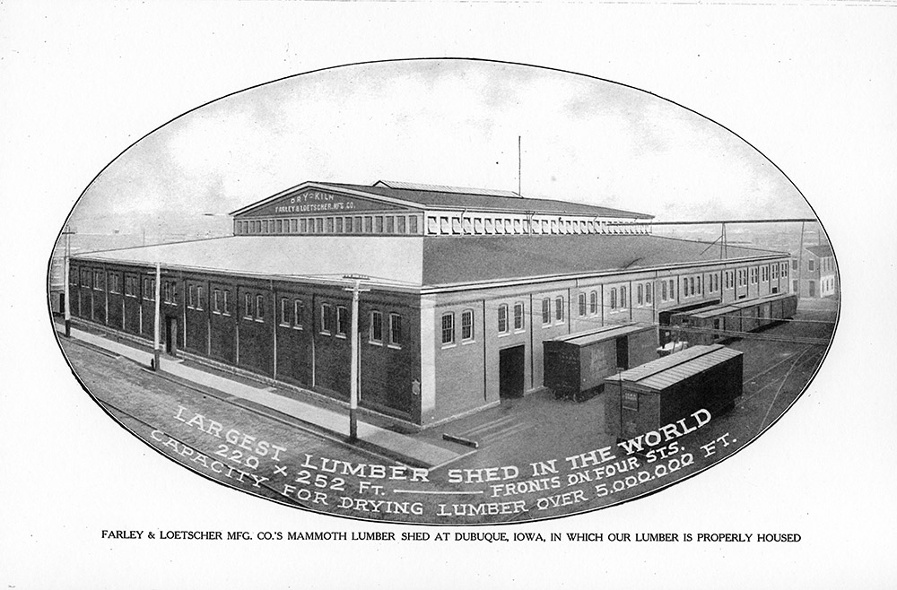 Farley & Loetscher Lumber Shed circa 1910