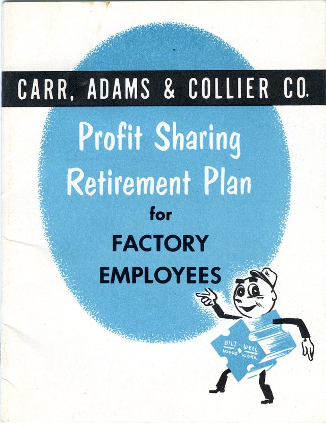 Retirement Plan pamphlet cover from 1952