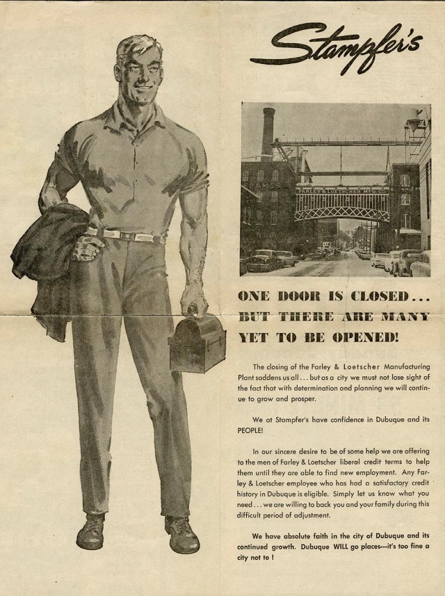 Full page ad in the Dubuque Telegraph Herald, January 14th, 1962